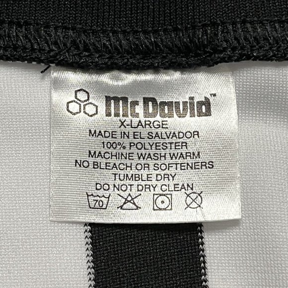 McDavid Referee Shirt w/ Whistle Loop. Men's XL, Mid-Weight Black & White Stripe - Picture 6 of 6